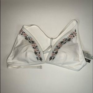 Abercrombie and Fitch white triangle bikini top
